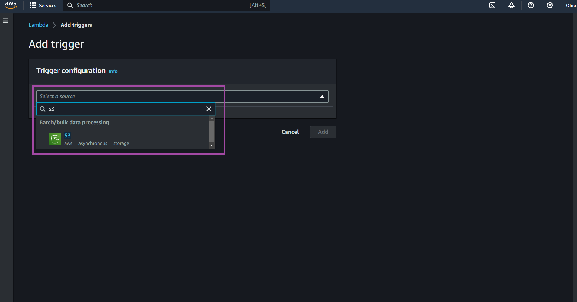 AWS S3 source