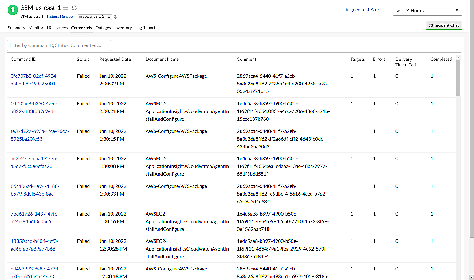 AWS Systems Manager integration-Commands