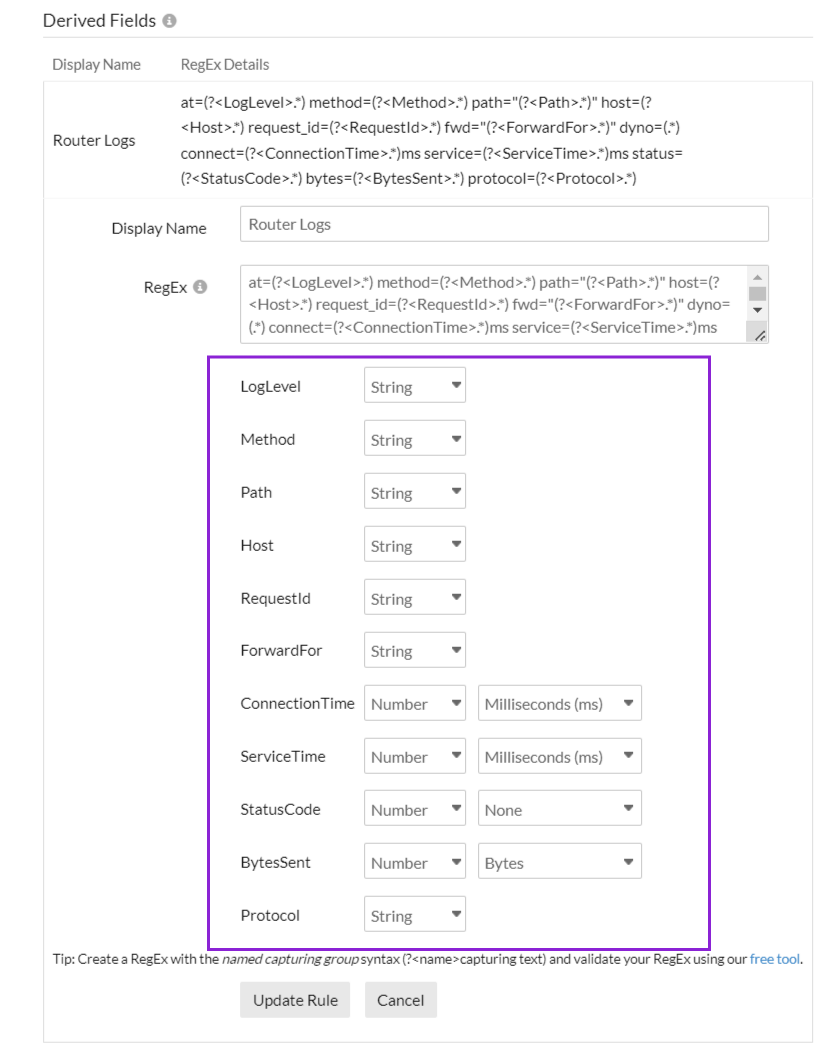 Heroku fields