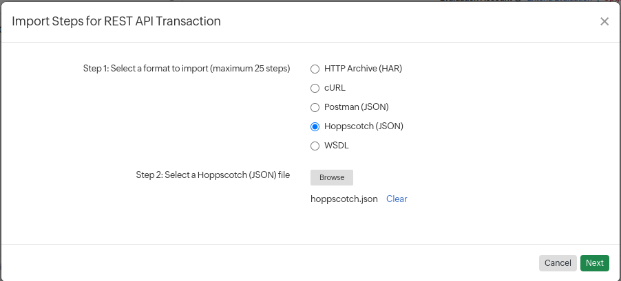 Import Steps for Hoppscotch