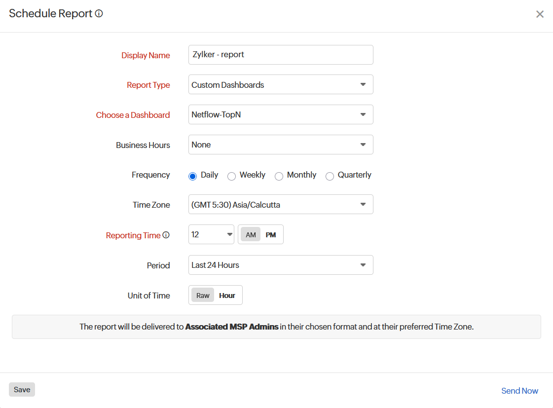 Scheduled Report - Dashboard Scheduled Report - Dashboard