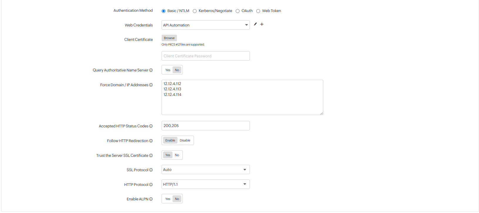 HTTP Configuration