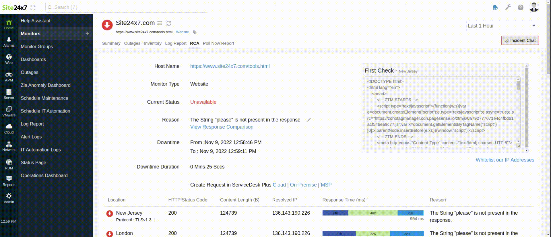 View the old and current versions of responses